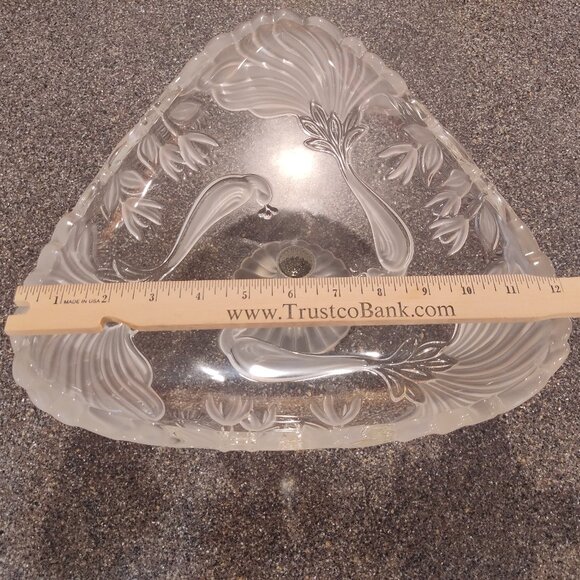 Mikasa Crystal Peacock Cake Stand - vintage - Picture 9 of 16